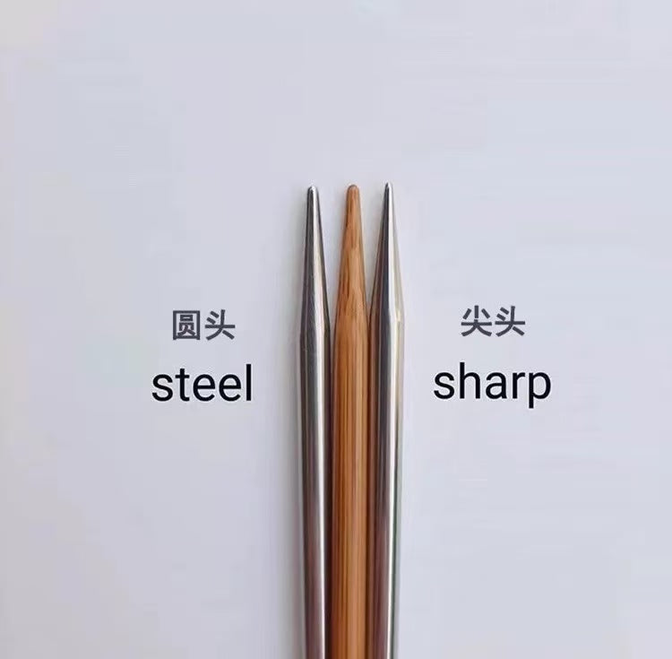Hiyahiya Sharp/ Steel/ Bamboo Interchangeable Set (2.75-10.00mm, 16 sets of needles)